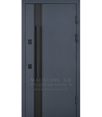 Metāla durvis Pulse (RAL 7021T)  (Termo)